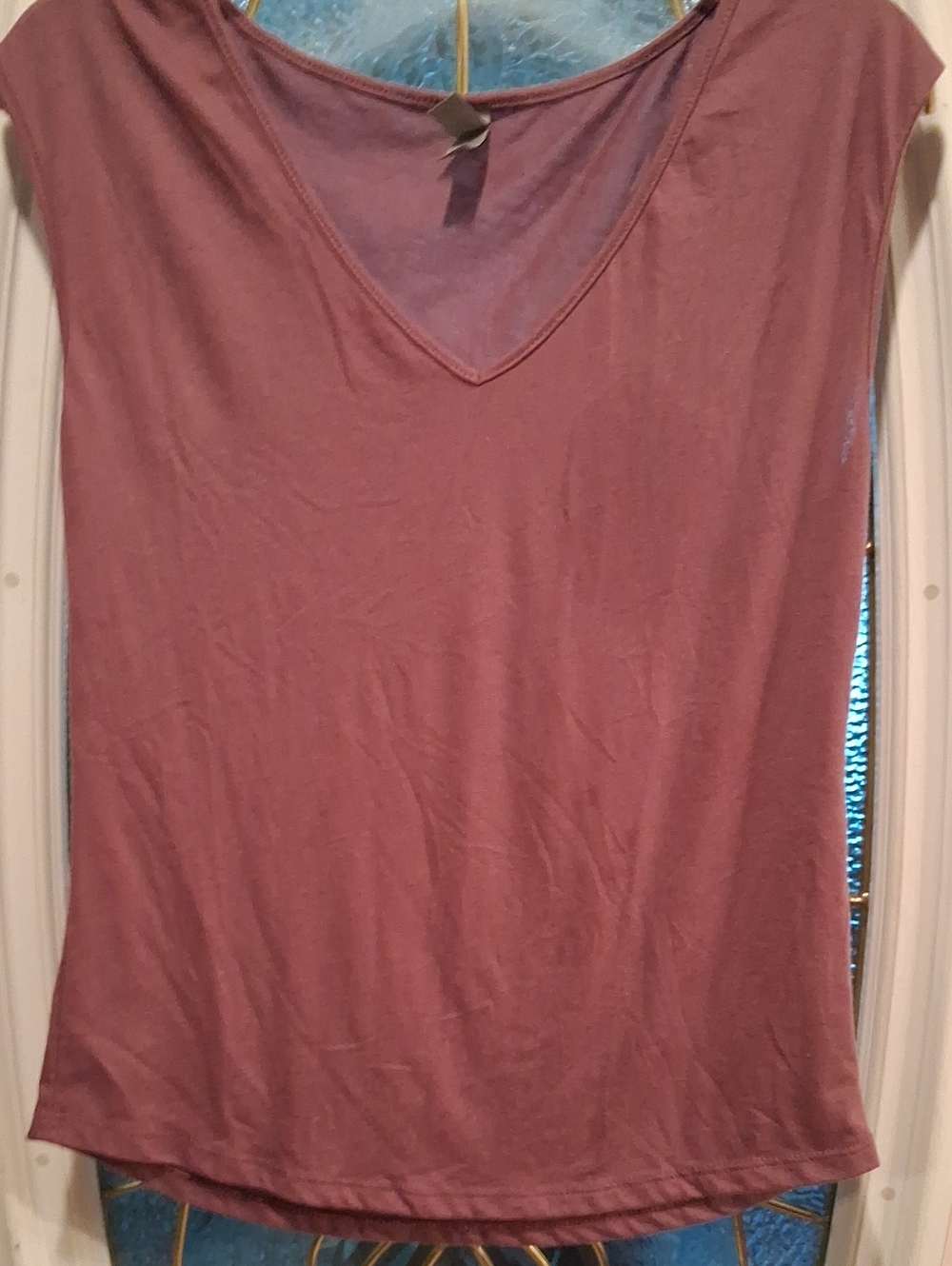 Next Level Apparel Women's Mauve V-Neck Tank Top